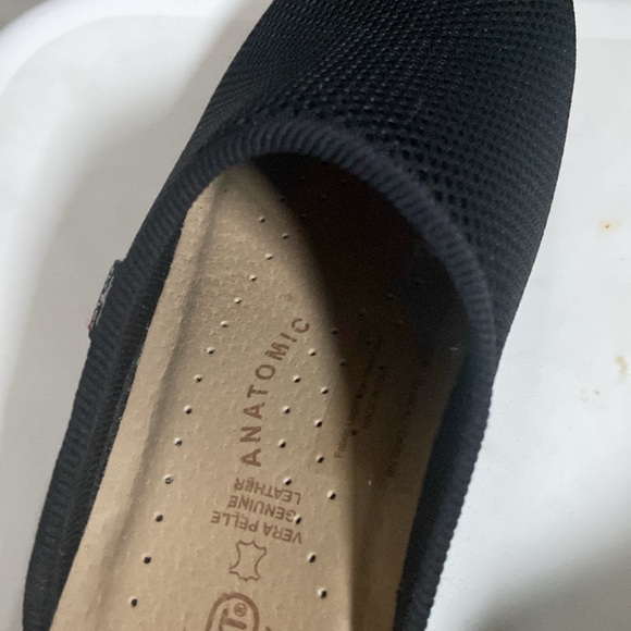 Fly Flot Womens Size EU 40 US 9 Black Slip on Mules Shoes Anatomic Mesh - Picture 5 of 8